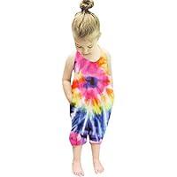 Algopix Similar Product 5 - Toddler Girls Tie Dye Harem Jumpsuits
