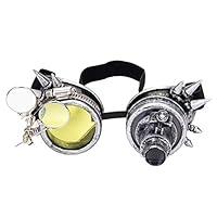 Algopix Similar Product 10 - Spiked Steampunk Goggles with Double