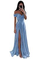 Algopix Similar Product 12 - SOLODISH Dusty Blue Bridesmaid Dresses