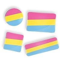 Algopix Similar Product 3 - LGBTQIA Pansexual Pride Flag pin badge