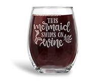 Algopix Similar Product 3 - This Mermaid Swims on Wine Stemless