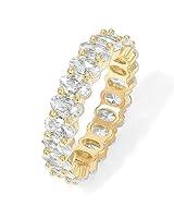 Algopix Similar Product 16 - PAVOI 14K Yellow Gold Plated Rings Oval