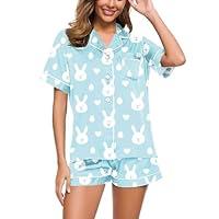 Algopix Similar Product 4 - Easter Pajamas for Women Soft Sleepwear