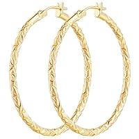 Algopix Similar Product 9 - KFERAXSZ Gold Hoops Earrings 14K Gold