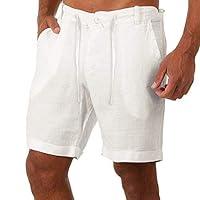 Algopix Similar Product 7 - Casual Linen Shorts for Mens 7 inch