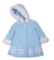 Algopix Similar Product 5 - Girls Frost Blue Hooded Fleece Coat