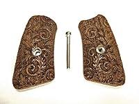 Algopix Similar Product 19 - Floral Scroll Walnut Grip Inserts for