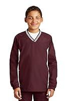 Algopix Similar Product 1 - SportTek Youth Tipped VNeck Raglan