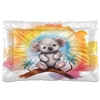 Algopix Similar Product 15 - Cute Rainbow Koala Dog Cat Bed for