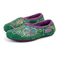 Algopix Similar Product 11 - BureBure Warm 2 Layered Green Purple