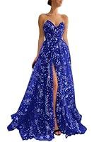 Algopix Similar Product 18 - Smileven Strapless Starry Prom Dresses