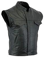Algopix Similar Product 19 - Motorbike Mens Real Leather Vest Waist