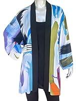 Algopix Similar Product 8 - Hand Painted Kimono Style Jacket for