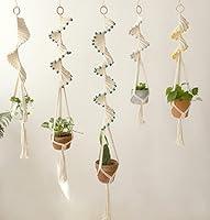 Algopix Similar Product 2 - Macrame plant hanger with beads Beaded