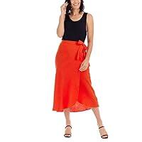 Algopix Similar Product 17 - Mud Pie Womens Mallie Wrap Skirt Red