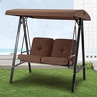 Algopix Similar Product 9 - UMAX 3Seat Porch Swing Chair Steel
