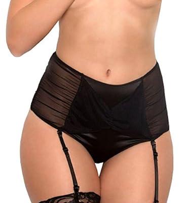 Best Deal for So Sexy Lingerie Stretch High Waist Mesh Garter Thong Tummy