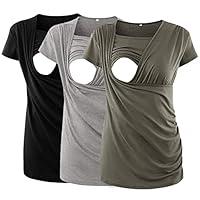 Algopix Similar Product 9 - Ecavus 3PCS Womens Maternity Nursing