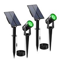 Algopix Similar Product 1 - CREPOW Green Solar Spot Lights Outdoor