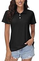 Algopix Similar Product 4 - MAGCOMSEN Golf Shirts for Women Black