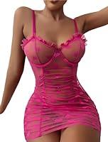 Algopix Similar Product 6 - SOLY HUX Womens Sexy Heart Mesh See