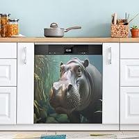 Algopix Similar Product 16 - Kigai Cute Hippos Dishwasher Magnet