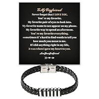 Algopix Similar Product 5 - To My Boyfriend Bracelet Gift for