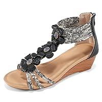 Algopix Similar Product 13 - FUDYNMALC Sandals Women Wedge Shoes