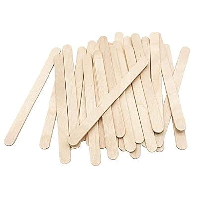 Comfy Package, 4.5 Inch Wooden Multi-Purpose Popsicle Sticks for Crafts,  ICES, Ice Cream, Wax, Waxing, Tongue Depressor Wood Sticks [200 Count]