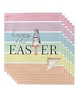Algopix Similar Product 5 - Cloth Napkins Happy Easter Rabbit Egg