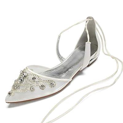 Best Deal for LLBubble Mesh Crystals Wedding Flats Shoes for Bride