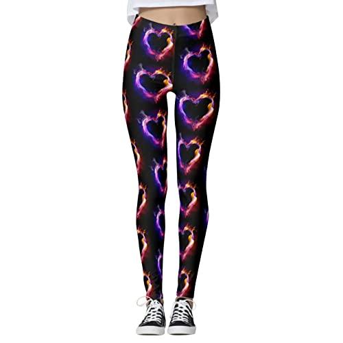 Best Deal for Couple Cotton Leggings for Women Valentines Day Tummy