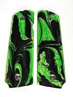Algopix Similar Product 13 - Green & Black Pearl Full Size 1911 Grips