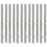 Algopix Similar Product 2 - vidaXL Fence Anchors 6 pcs Silver