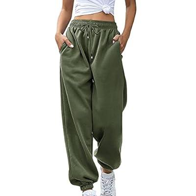 Best Deal for Fashion Pants for Women 2023 Drawstring Elastic Waist Solid