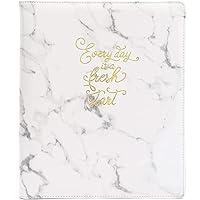 Algopix Similar Product 12 - Marble and Gold Foil 3 Ring Binder with