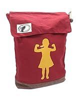 Algopix Similar Product 9 - Power Girl canvas rucksack red
