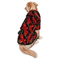 Algopix Similar Product 19 - Dog Sweater Red Chili Pattern Dog Coats