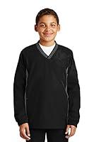 Algopix Similar Product 14 - SportTek Youth Tipped VNeck Raglan
