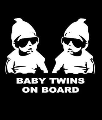 Best Deal for 32 & Willys Baby Twins On Board Premium Decal 5 inch White