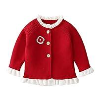 Algopix Similar Product 3 - Baby Girls Red Cardigan Long Sleeve
