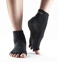 Algopix Similar Product 20 - ToeSox Half Toe Toe Socks Black