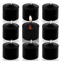 Algopix Similar Product 9 - Black Votive Candles 9 Packs Unscented