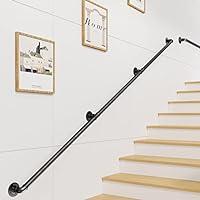 Algopix Similar Product 4 - Elibbren Pipe Handrail Metal Sturdy