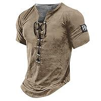 Algopix Similar Product 3 - Mens Pirate Shirts Casual Lace Up