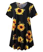 Algopix Similar Product 9 - LARACE Sunflower Shirts for Womens Plus