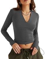 Algopix Similar Product 6 - Womens V Neck Elastic Shirts for Women
