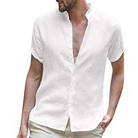 Algopix Similar Product 2 - Mens Shirts Linen Casual Tops Tronet