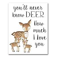 Algopix Similar Product 5 - Woodland Nursery Art Woodland Deer