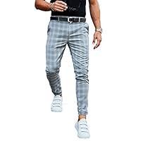 Algopix Similar Product 9 - Mens Traditional Plaid Chino Pants